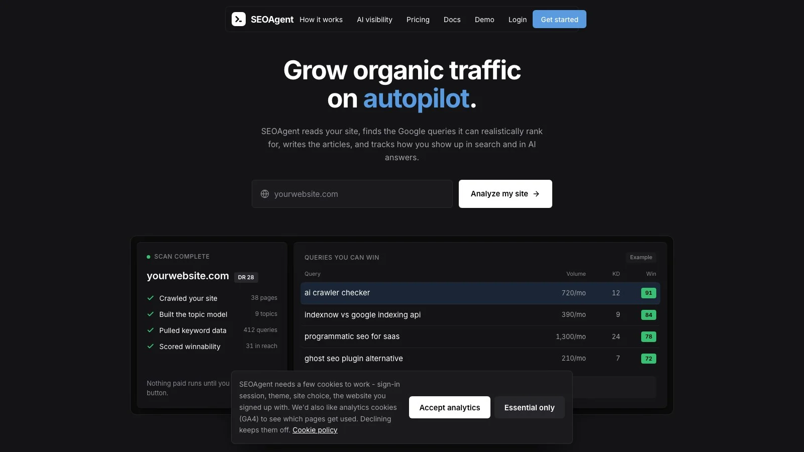 SEOAgent product screenshot