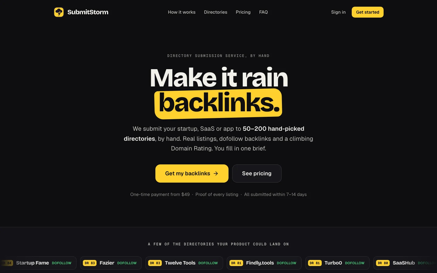 SubmitStorm product screenshot