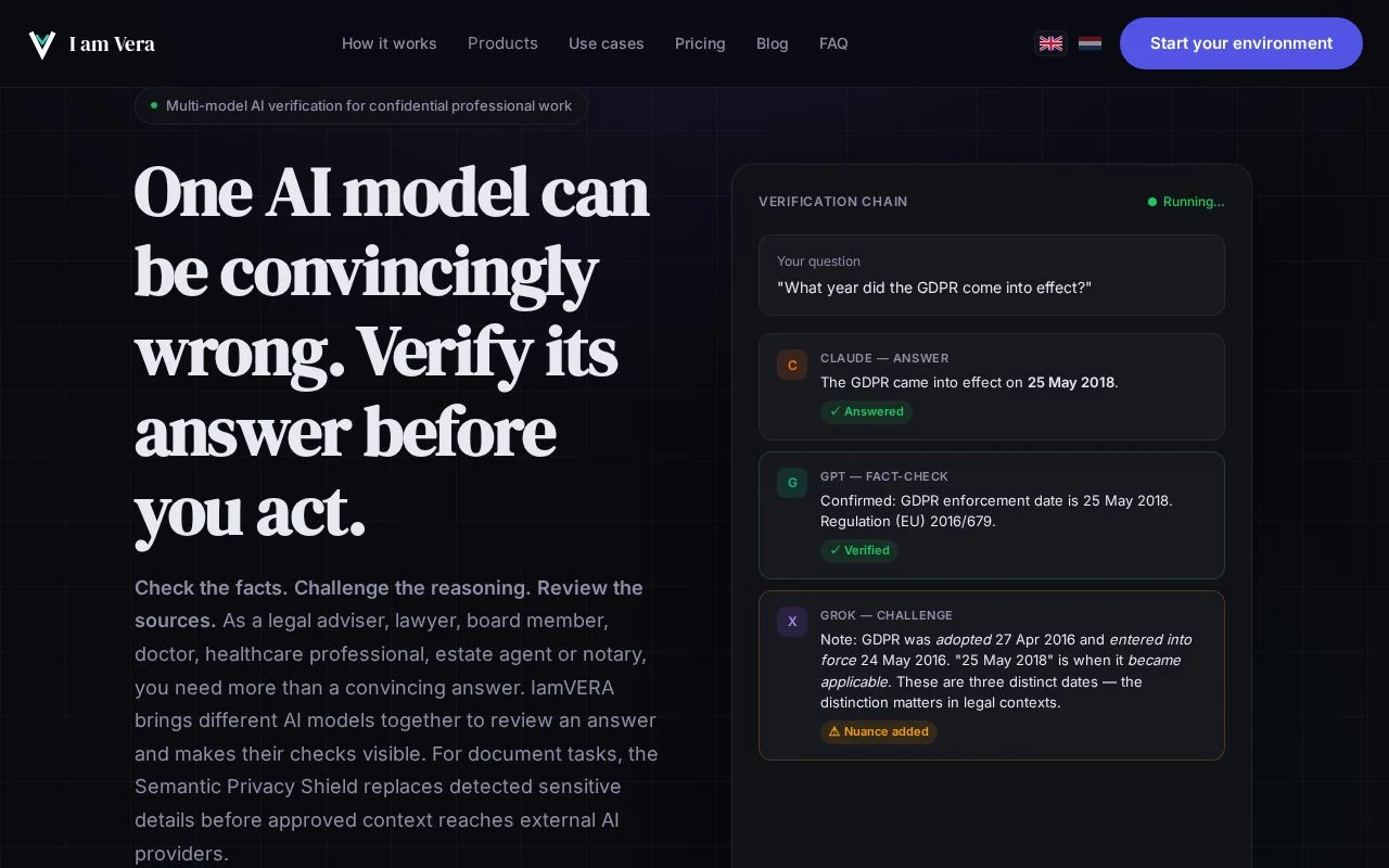 IamVERA product screenshot