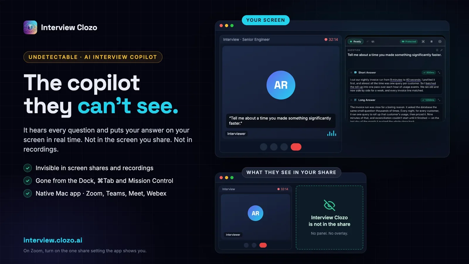 Interview Clozo product screenshot