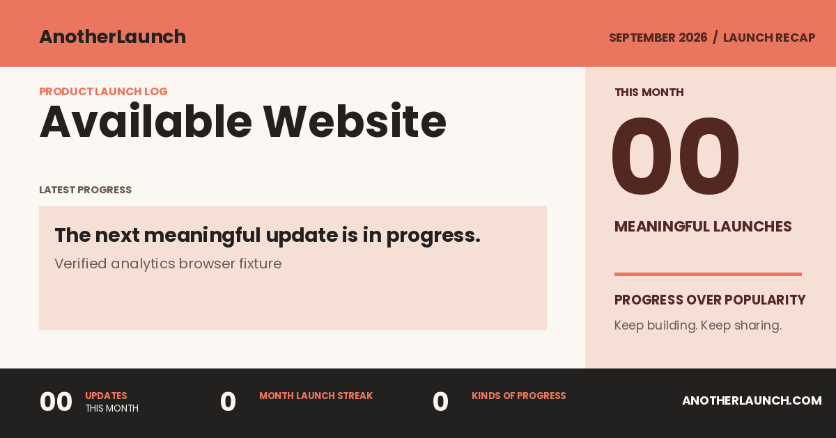 Available Website is preparing its next launch. share artwork