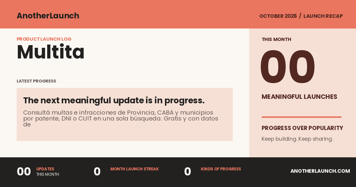 Multita is preparing its next launch. share artwork