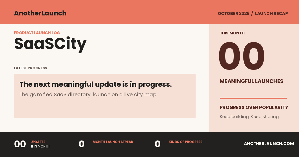 SaaSCity is preparing its next launch. share artwork
