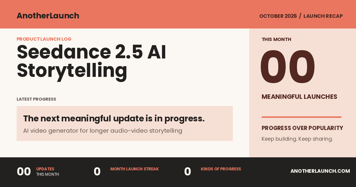 Seedance 2.5 AI Storytelling is preparing its next launch. share artwork