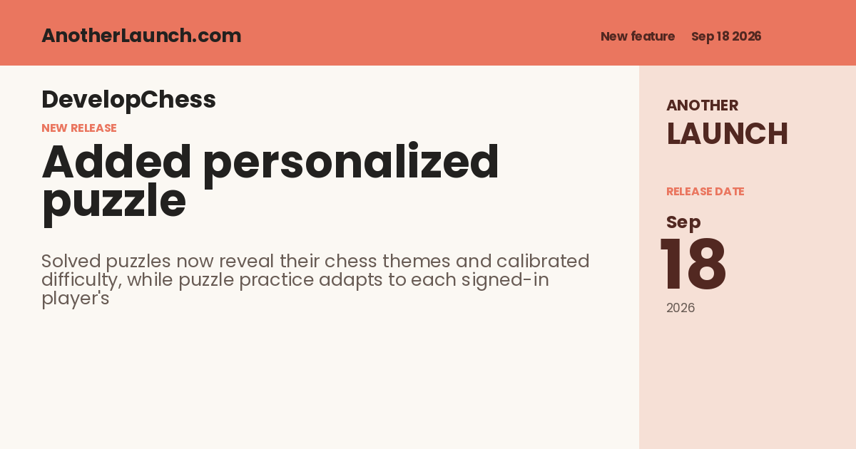 Share artwork for Added personalized puzzle intelligence