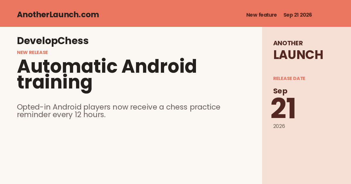 Share artwork for Automatic Android training reminders