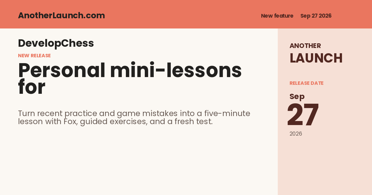 Share artwork for Personal mini-lessons for your next chess habit
