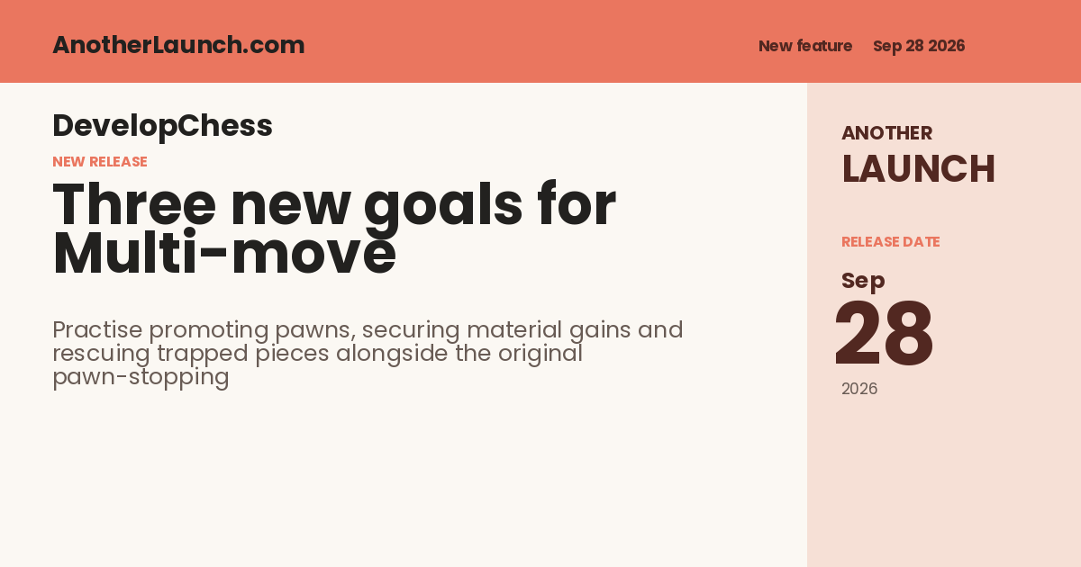 Share artwork for Three new goals for Multi-move Missions