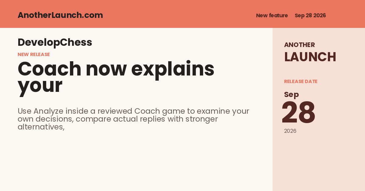 Share artwork for Coach now explains your play inside the game