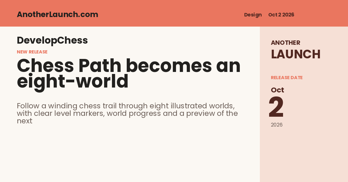 Share artwork for Chess Path becomes an eight-world adventure map