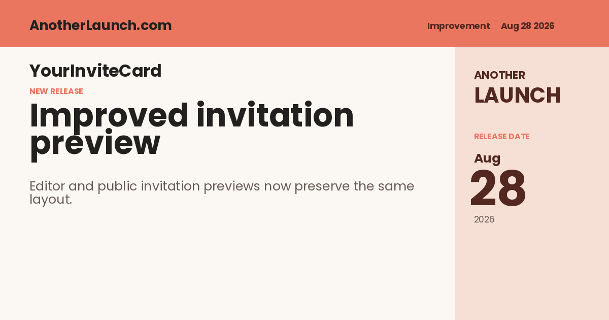 Share artwork for Improved invitation preview consistency